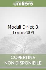 Moduli Dir-ec 3 Tomi 2004 libro