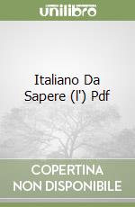 Italiano Da Sapere (l') Pdf libro