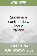 Sinonimi e contrari della lingua italiana libro