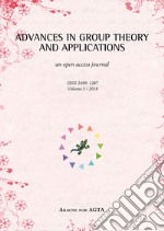 Advances in group theory and applications (2018). Vol. 5 libro