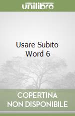 Usare Subito Word 6 libro