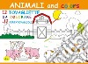 Animali and colors. 12 tovagliette da colorare + 12 portatavaglioli libro