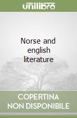 Norse and english literature libro