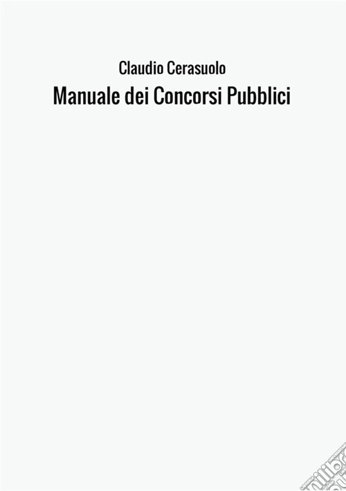Manuale dei concorsi pubblici