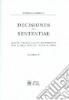 Decisiones seu sententiae. Selectae inter eas quae anno 2012 prodierunt cura eiusdem apostolici tribunalis editae. Vol. 104 libro di Tribunale della Rota Romana (cur.)