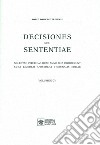 Decisiones seu sententiae. Selectae inter eas quae anno 2013 prodierunt cura eiusdem apostolici tribunalis editae. Vol. 105 libro