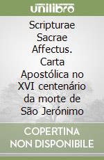 Scripturae Sacrae Affectus. Carta Apostólica no XVI centenário da morte de São Jerónimo libro