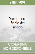 Documento finale del sinodo libro