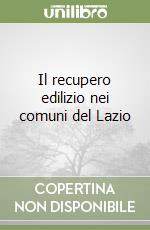 Il recupero edilizio nei comuni del Lazio libro