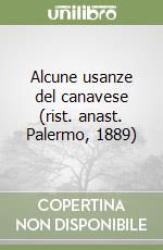 Alcune usanze del canavese (rist. anast. Palermo, 1889) libro