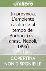 In provincia. L'ambiente calabrese al tempo dei Borboni (rist. anast. Napoli, 1896) libro