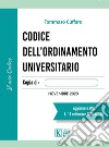 Codice dell'ordinamento universitario libro