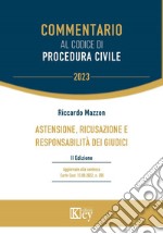 Astensione, ricusazione, poteri e responsabilità dei giudici libro