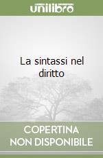 La sintassi nel diritto libro