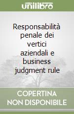 Responsabilità penale dei vertici aziendali e business judgment rule