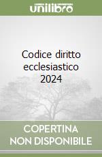 Codice diritto ecclesiastico 2024 libro