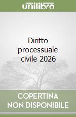 Diritto processuale civile 2026 libro