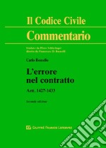 L'errore nel contratto. Artt. 1427-1433