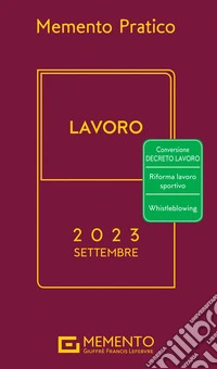 Memento lavoro 2023 libro