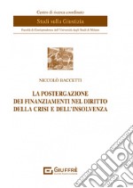 La postergazione dei finanziamenti nel diritto della crisi e dell'insolvenza