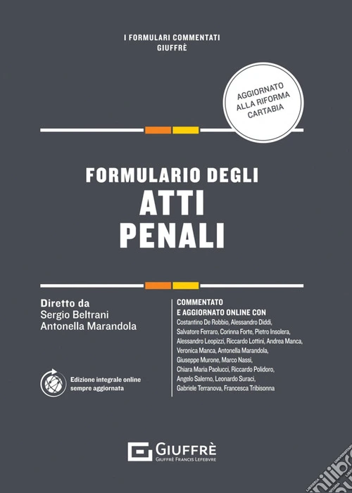 Formulario degli atti penali