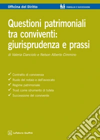 Questioni patrimoniali tra conviventi: giurisprudenza e prassi libro