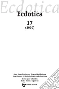 Ecdotica (2020). Vol. 17 libro
