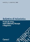Bollettino di italianistica (2022). Vol. 1 libro
