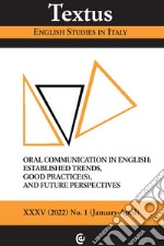 Textus. English studies in Italy (2022). Vol. 1 libro