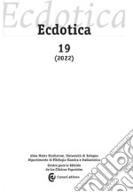 Ecdotica (2022). Vol. 19 libro