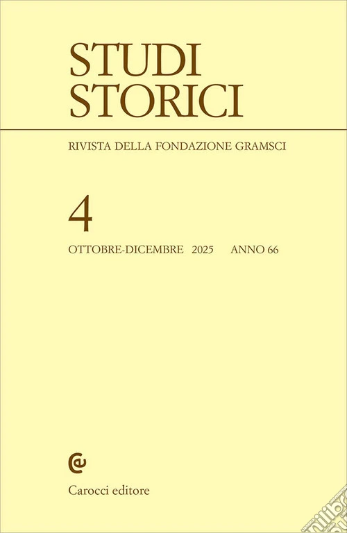 Studi storici (2025). Vol. 4