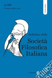 Bollettino società filosofica italiana (2026). Vol. 1 libro