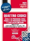 Quattro codici. Civile e di procedura civile, penale e di procedura penale e leggi complementari. Con App Tribunacodici libro