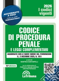 Codice di procedura penale e leggi complementari
