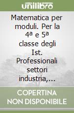 Matematica per moduli. Per la 4ª e 5ª classe degli Ist. Professionali settori industria, artigianato e agricoltura libro