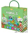 Animals. My first activities arts & crafts. Ediz. a colori. Con 4 fondali. Con 200 trasferibili. Con 50 Adesivi libro