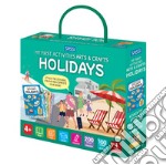 Holidays. My first activities arts & crafts. Con 200 decals transfer. Con special tracing pen. Con 100 stickers libro