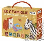 La savana. Le 7 famiglie. Valigetta con carte e stickers. Ediz. a colori. Con 44 Carte. Con 40 Adesivi libro