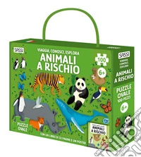 Animali a rischio. Viaggia, conosci, esplora. Con puzzle. Con Poster libro