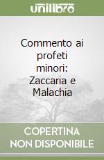 Commento ai profeti minori: Zaccaria e Malachia libro