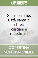 Gerusalemme. Città santa di ebrei; cristiani e musulmani