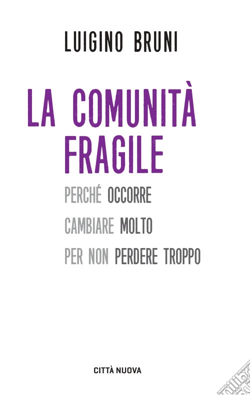 La comunità fragile. Perché occorre cambiare molto per non perdere troppo