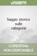 Saggio storico sulle categorie libro