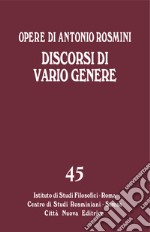 Discorsi di vario genere libro