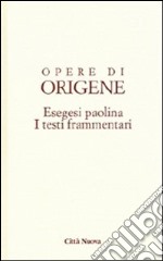 Opere di Origene. Vol. 14/4: Esegesi paolina. I testi frammentari