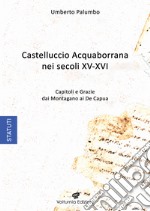 Castelluccio Acquaborrana Nei secoli XV-XVI. Capitoli e grazie dei Montagano e De Capua libro