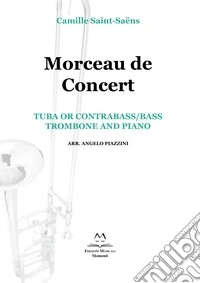 Morceau de concert. Tuba or contrabass/bass trombone and piano. Spartito libro