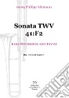 Sonata TWV 41:F2. Bass trombone and piano. Spartito libro di Telemann Georg Philipp Piazzini A. (cur.)