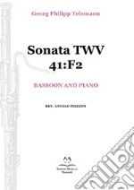 Sonata TWV 41:F2. Bassoon and piano. Spartito libro