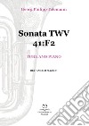 Sonata TWV 41:F2. Tuba and piano. Spartito libro di Telemann Georg Philipp Piazzini A. (cur.)